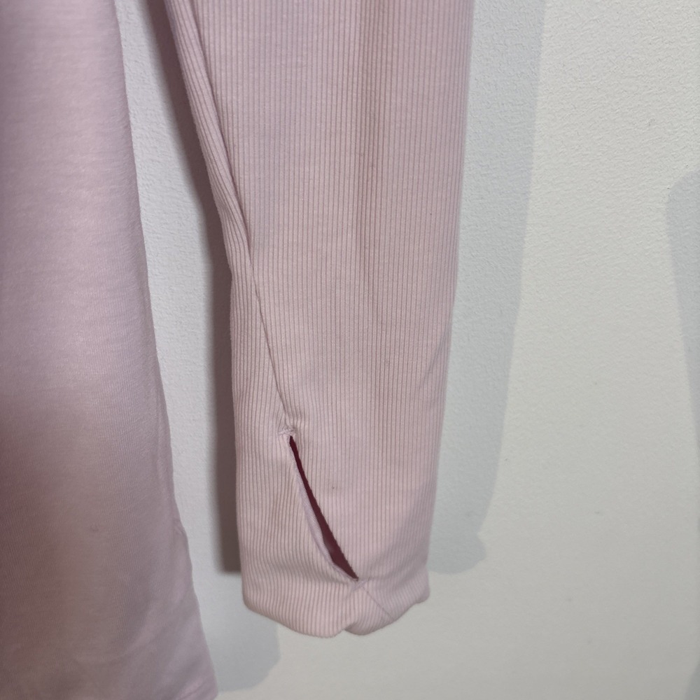 Athleta Essence Hooded Cowl Neck Tunic Top Pink XXS Long Sleeve Athletic Run - Picture 5 of 10